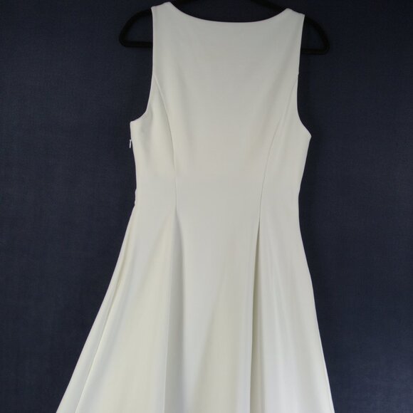 NEW Reformation Mikol Knit Stretch Midi-Dress in Ivory size L #1531 - Picture 5 of 9